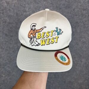 Sendero Provisions Co Rope Snapback Hat Cap Best In The West Cowboy Cream Rodeo